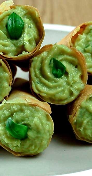 Avocado & Shrimp Pastry Cones