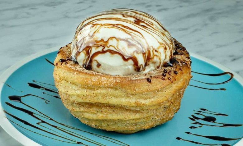 Baked Churro Ice Cream Cups