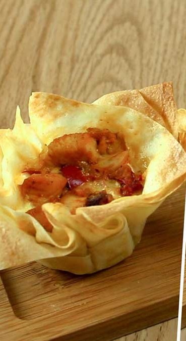 Spiced Chicken Warqa Parcels
